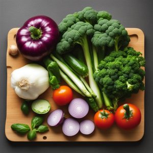 vegetarian chopping board
